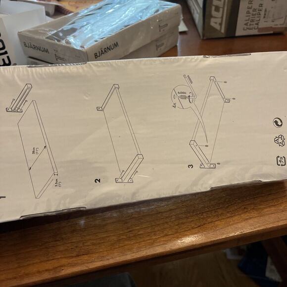 IKEA Ekby Bjarnum 11" Shelf Bracket 2-Pack Brushed Metal Chrome 101.361.35 - NEW - Picture 5 of 5